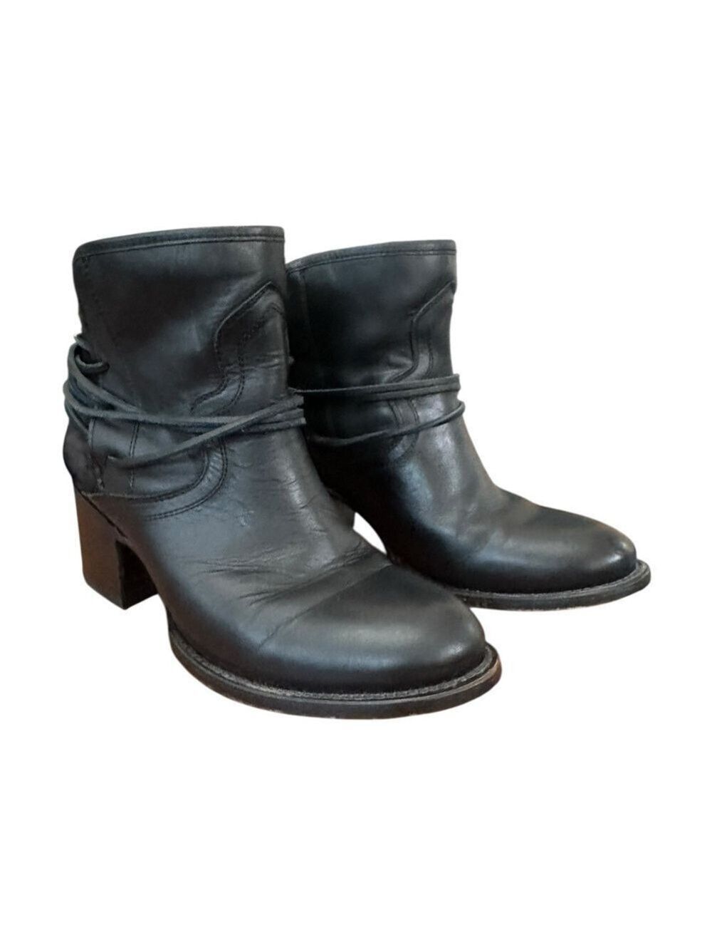 Freebird Black Casey Booties Distressed Leather Size 9 Fits like an 8.5 EUC - Picture 3 of 12